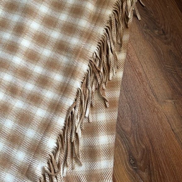 Time and Tru Plaid Fringe Midi Skirt - Tan and Cream - Picture 5 of 13